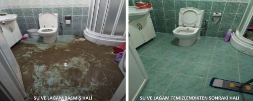  su baskını temizliği
